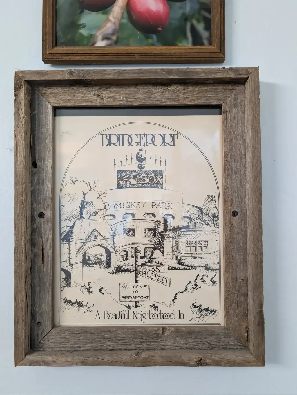 White Sox Picture hangs in the transitory room